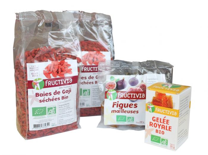 Offre spéciale fructivia - baies de goji séchées, gelée royale, figues moelleuses
