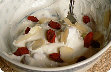 peit-déjeuner aux baies de goji bio