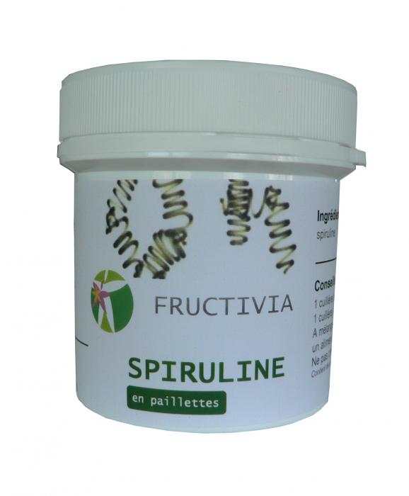 Spiruline en paillettes 60 g certifiée par ecocert - FRUCTIVIA