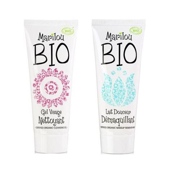 Lot 1 gel nettoyant + 1 lait démaquillant - Marilou Bio