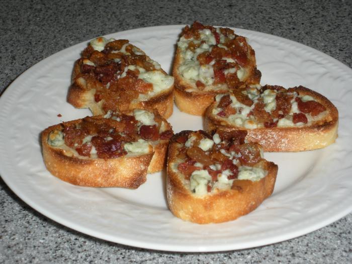 Crostini de Bacon et Bleu