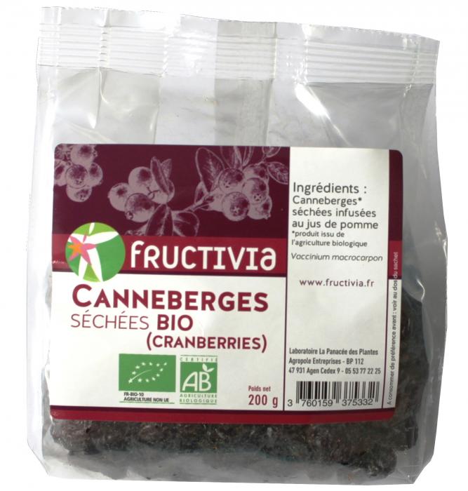 Cranberries infusées au jus de pomme